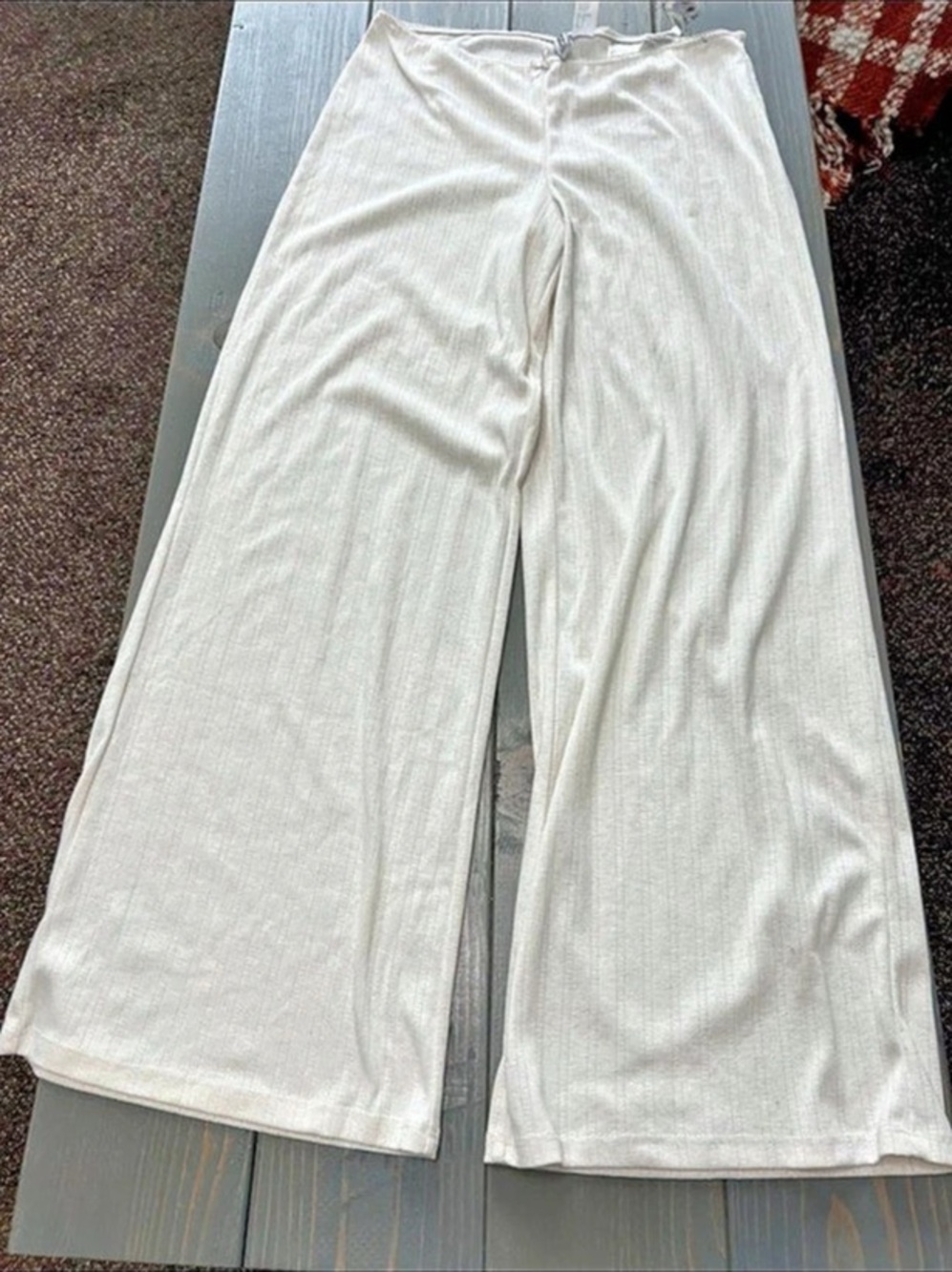 Old Navy Wide Leg Pants in White Size Small
